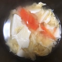 今日の味噌汁★人参・豆腐・卵